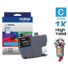 Genuine Brother LC401XL Cyan High Yield Ink Cartridge