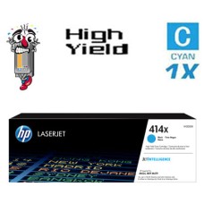 Genuine Hewlett Packard HP414X W2021X High Yield Cyan combo Laser Toner Cartridges