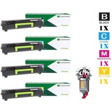 4 PACK Genuine Lexmark 20N2H High Yield combo Laser Toner Cartridge