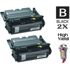 2 PACK Lexmark 64015HA High Yield Toner Cartridges Premium Compatible