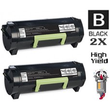 2 PACK Lexmark 52D1H00 High Yield Toner Cartridges Premium Compatible