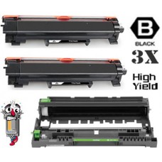 3 PACK Brother TN760 DR730 combo Laser Toner Cartridges Premium Compatible