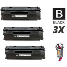 3 PACK Hewlett Packard Q7553A HP53A combo Laser Toner Cartridges Premium Compatible