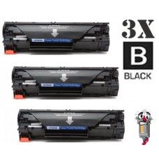 3 PACK Hewlett Packard CF283A HP83A combo Laser Toner Cartridges Premium Compatible