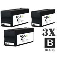 3 PACK Hewlett Packard HP956XL High Yield combo Ink Cartridges Remanufactured