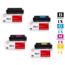 4 PACK Genuine Canon 055H High Capacity combo Laser Toner Cartridges