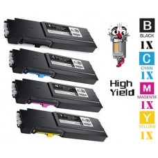 4 PACK Dell 593-BBB combo Laser Toner Cartridges Premium Compatible