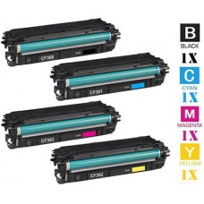 4 PACK Hewlett Packard HP508A combo Laser Toner Cartridges Premium Compatible