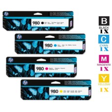 4 PACK Genuine Hewlett Packard HP980XL combo Laser Toner Cartridge