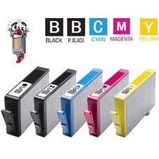 5 PACK Hewlett Packard HP564XL High Yield combo Ink Cartridges Remanufactured