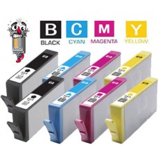 8 PACK Hewlett Packard HP564XL High Yield combo Ink Cartridges Remanufactured