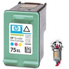 Hewlett Packard HP75XL CB338WN High Yield Tri-Color Inkjet Cartridge Remanufactured