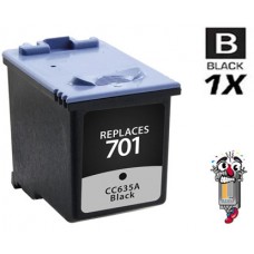 Hewlett Packard HP701 CC635A Black Pigment Inkjet Cartridge Premium Compatible