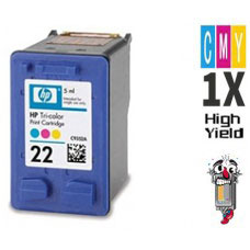 Hewlett Packard C9352AN HP22 Tri-Color Inkjet Cartridge Remanufactured