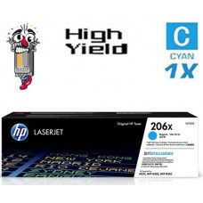 Genuine Hewlett Packard W2111X HP206X High Yield Cyan Laser Toner Cartridges